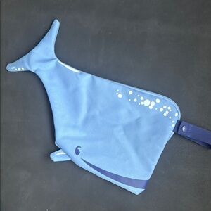 Whale-Shaped Blue Pouch